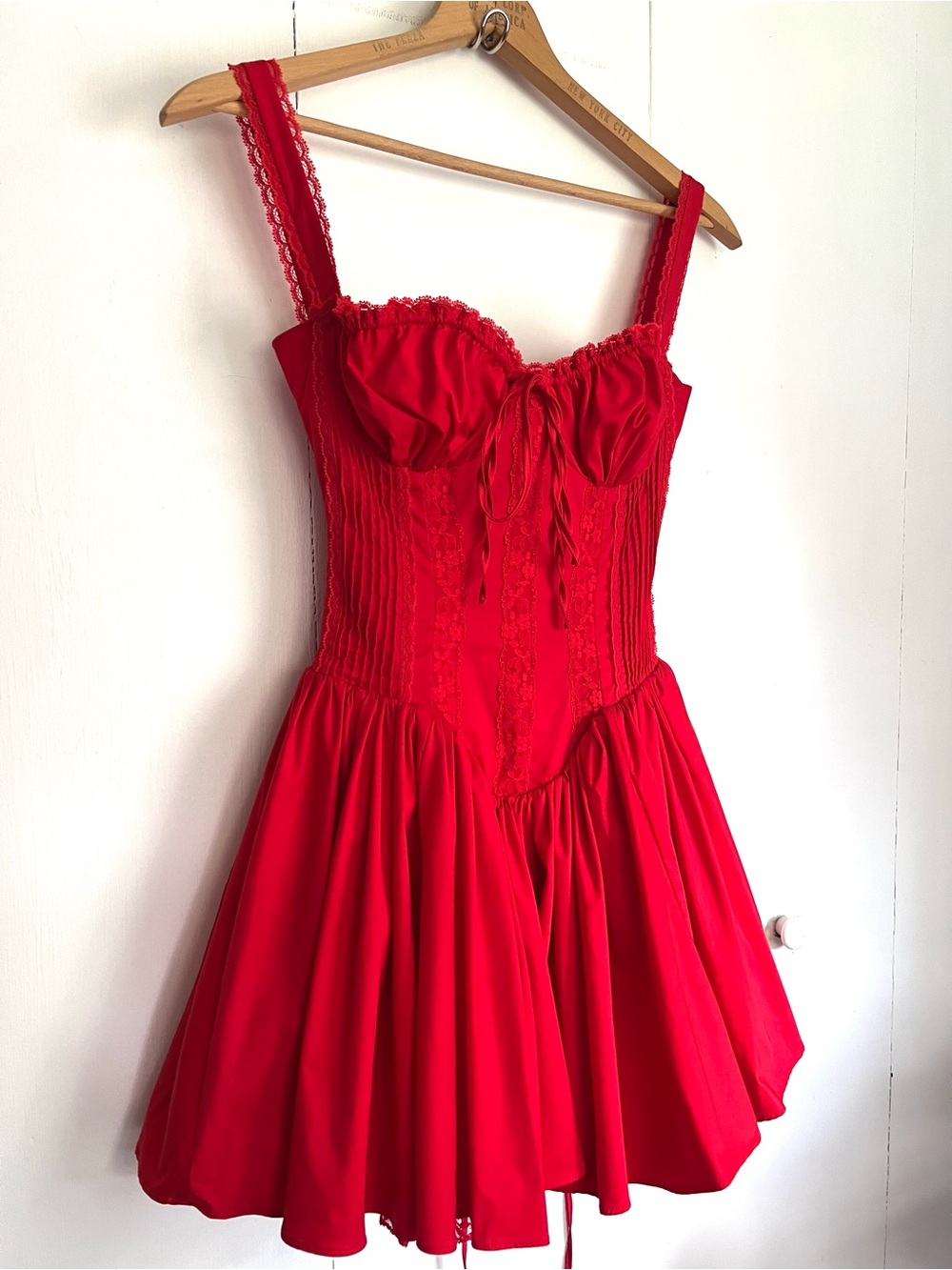House of CB Pietra Cherry Red Corset Lace Mini Dress - XS Extra Small - Picture 3 of 11